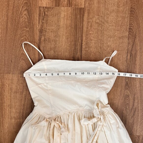 Sofie the Label Ivory Ballon Bow Cotton Midi Dress Sz M - Picture 10 of 14